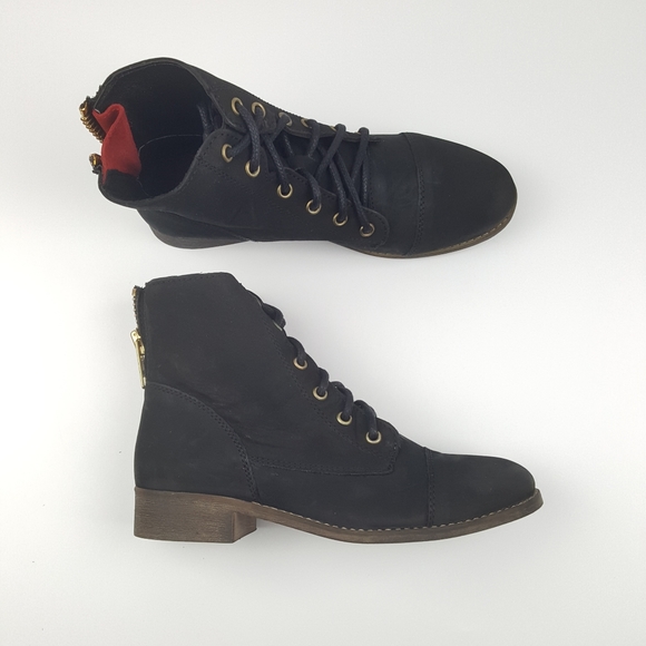 Steve Madden Shoes - Leather Combat Boot {Steve Madden}